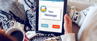 Message sur tablette